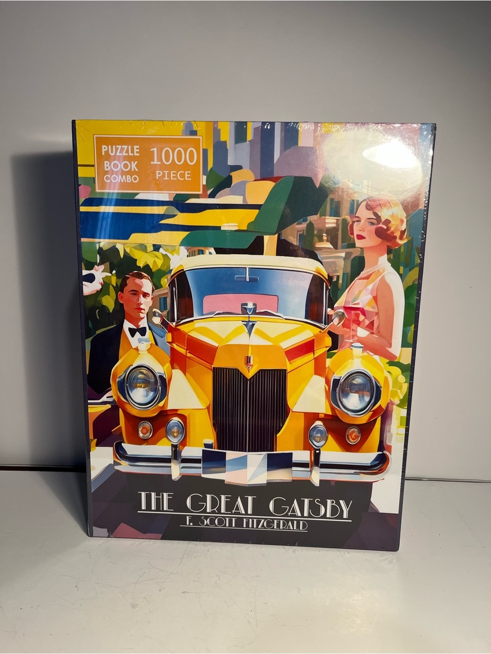 The Great Gatsby 1000-Piece Puzzle Book - Yellow Retro Car Artwork - Sealed 💎💎💎